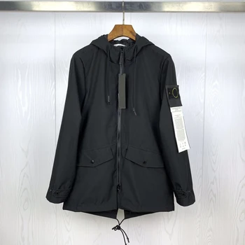 

2020 Best Version 1:1 Compass Logo Patched Women Men Long Style Jacket Windbreaker Streetwear Men Casual Jacket Coat Outwear