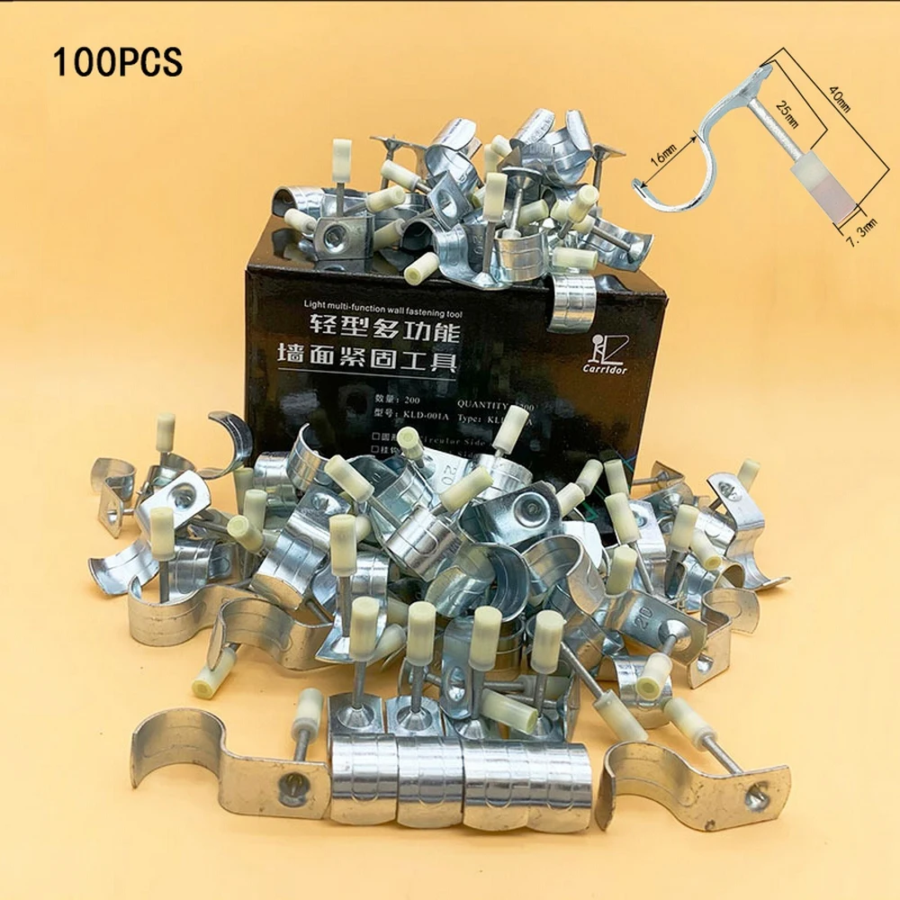 Steel Nails Rivet Guns Tool Home Wall Fastener Set Nails Accessories 200/100/50PCS Nails Home DIY Labor-saving Power Tool 6