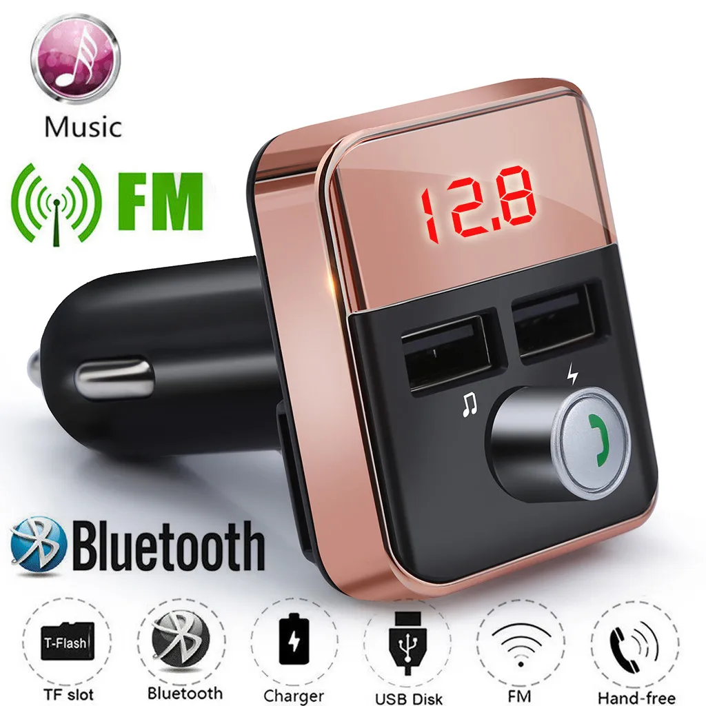 Автомобильный комплект громкой связи, беспроводной Bluetooth, fm-передатчик, ЖК-дисплей, Автомобильный MP3-плеер, USB зарядное устройство, fm-модулятор, автомобильные аксессуары