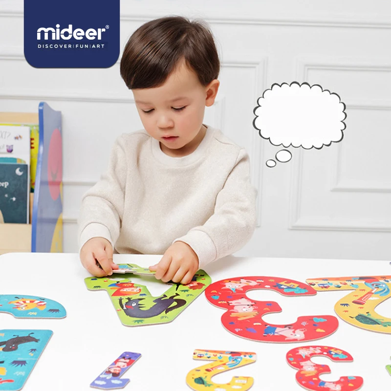 MiDeer Обучающие игрушки пазлы коробка головоломка для детей цифровой бумажные