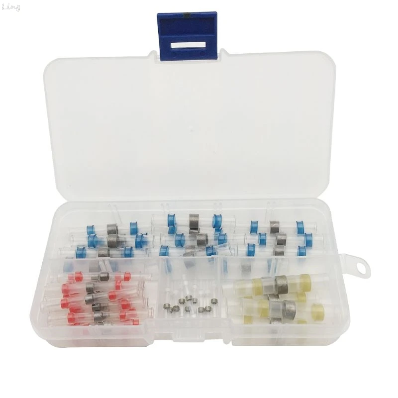 

150pcs Solder Seal Wire Connectors Kit, Heat Shrink Butt Connectors, Waterproof and Insulated Electrical Wire Terminals