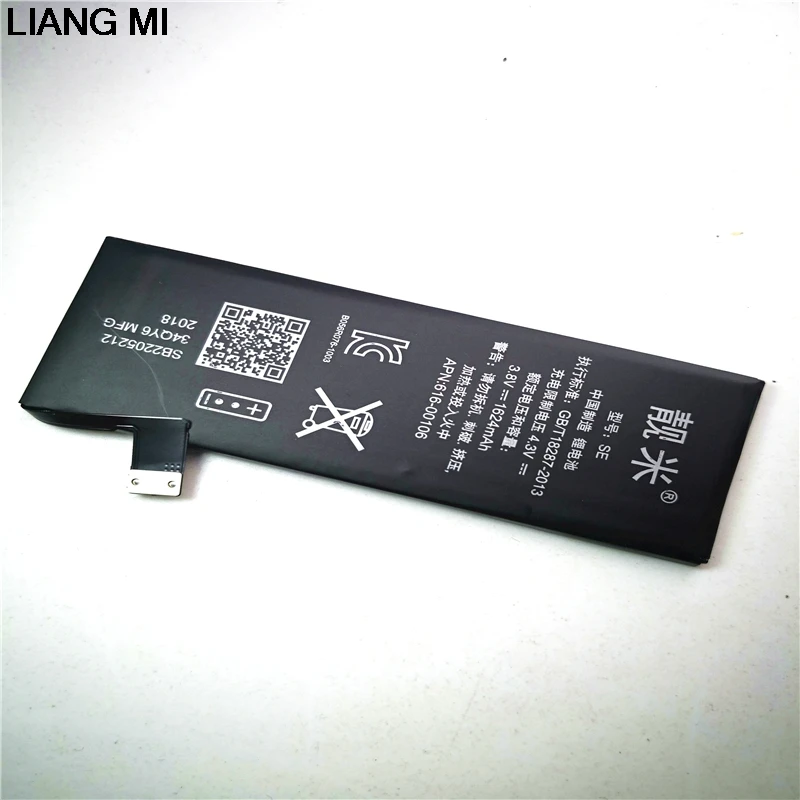LIANG MI аккумулятор для Apple iPhone SE высокой емкости 1624 мАч с бесплатным ремонтом станков и держателем