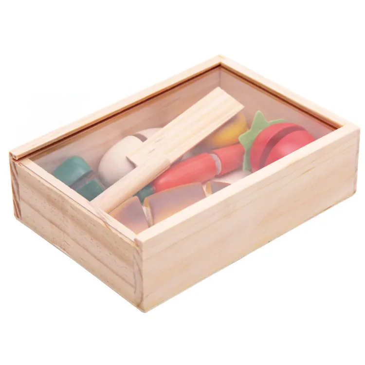 

Woody Puddy & Vegetable Magnetic Cutting Wooden Box Fruit Cutting Slicer Wooden Toys Educational