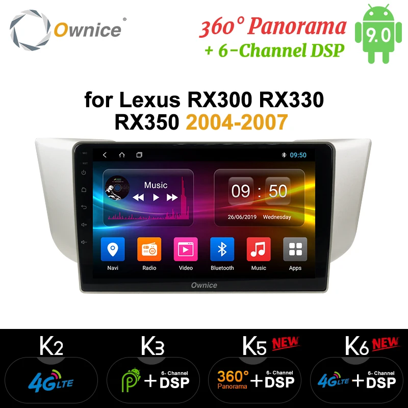 Ownice K3 K5 K6 Android 9 0 8 ядерный автомобильный радиоприемник для Toyota Harrier Lexus RX300 RX330 RX350