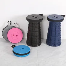 Tabouret pliant rétractable Portable en matériau PP, chaise extensible, avec roulement de 300kg, Flexible, pour camping, pêche, plein air