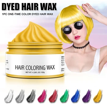 

120g Disposable Hair Styling DIY Hair Color Wax Hair Coloring Not Hurt Hair Mud Paste Dye Cream Fast Hair Coloring Product