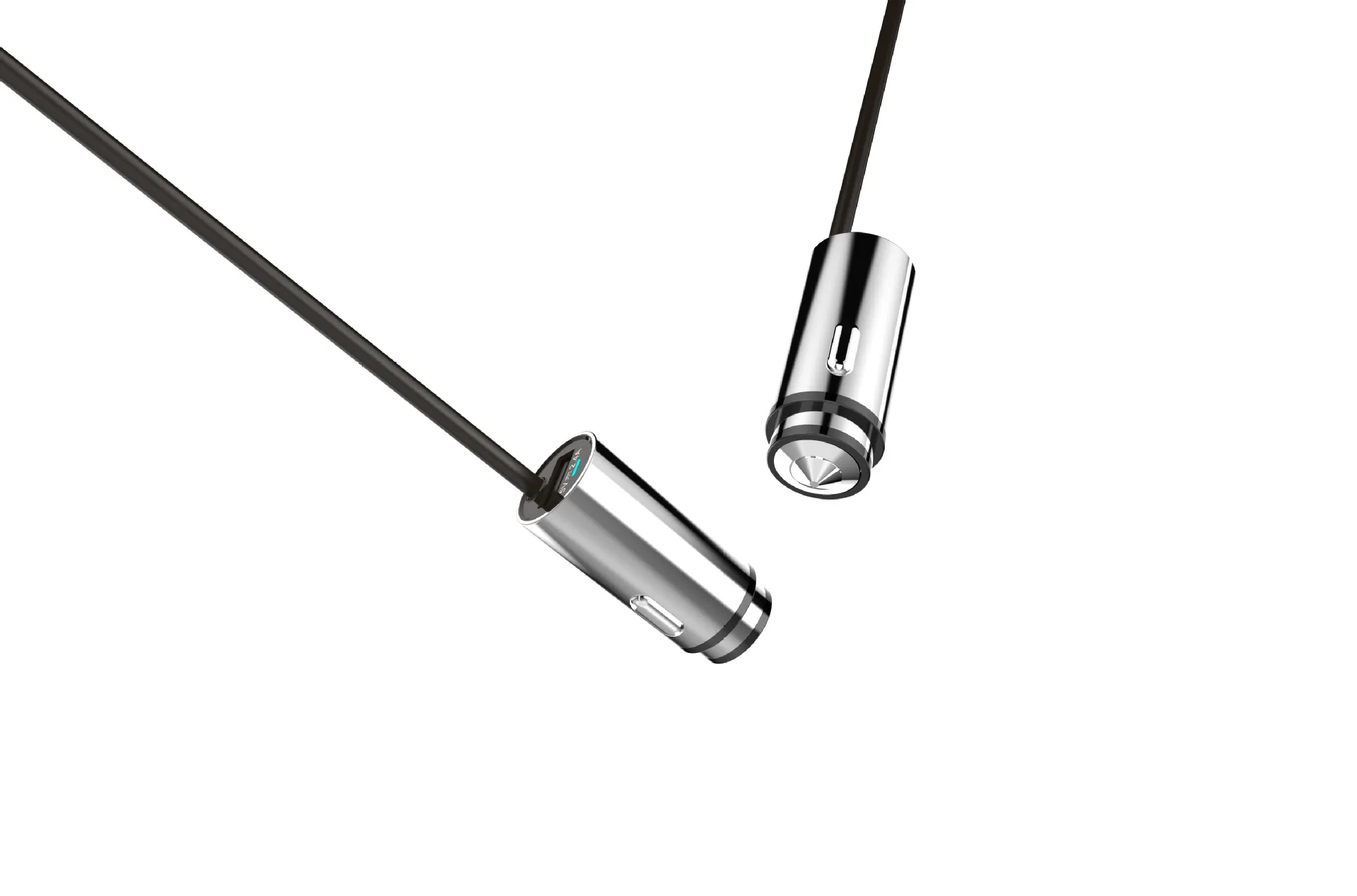 Автомобильное зарядное устройство USB, автомобильное зарядное устройство из нержавеющей стали, многофункциональное зарядное устройство для мобильного телефона, с линейным OnePlus 2 2.4A