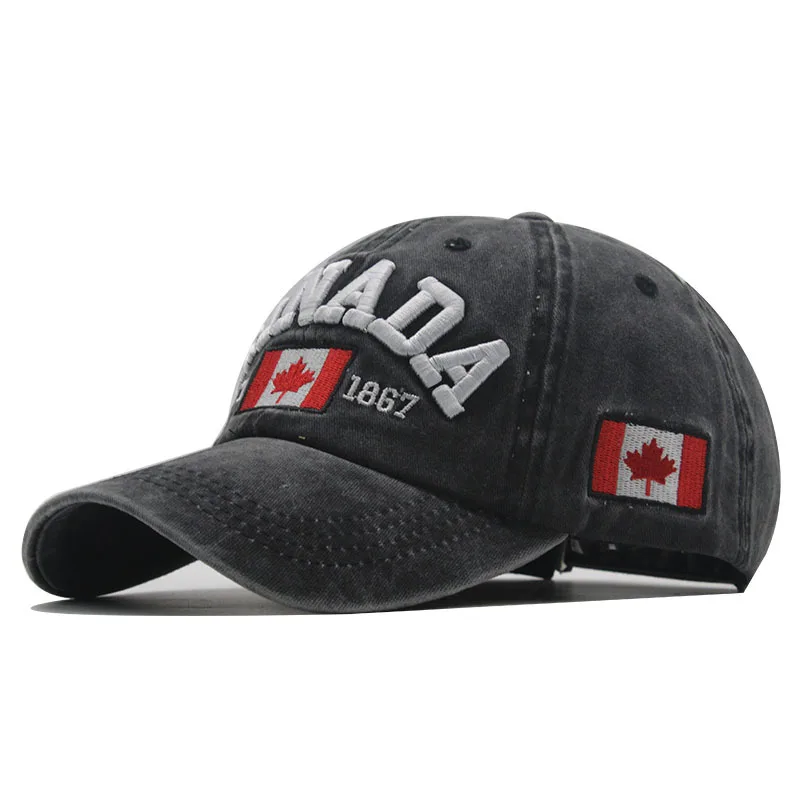 

100% Cotton Gorras Canada Baseball Cap Flag Of Canada Hat Snapback Adjustable Mens Baseball Caps Brand Snapback Hat