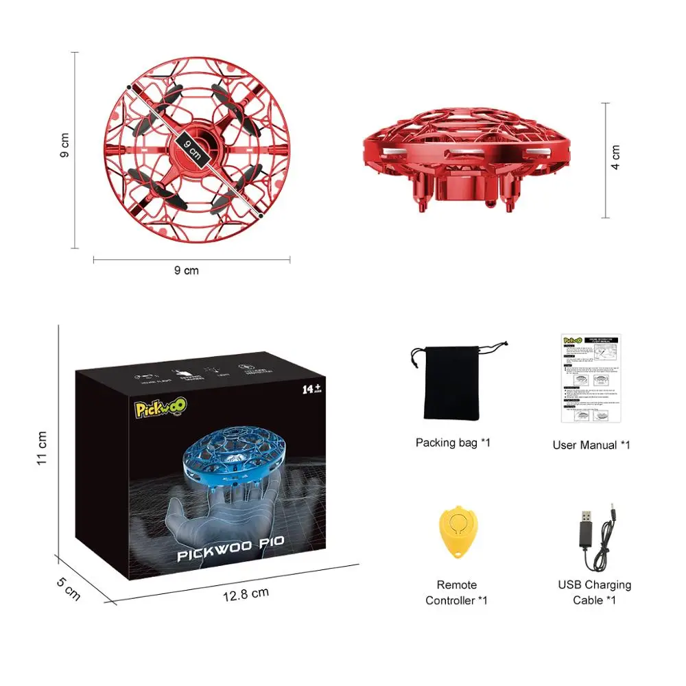 Pickwoo P10 Hands-Free Mini Drone Helicopter Mini UFO Drone with LED Light Easy Indoor Outdoor Ball Hands Operated Drone for Kid Pickwoo P10 Hands-Free Mini Drone Helicopter Mini UFO Drone with LED Light Easy Indoor Outdoor Ball Hands Operated Drone for Kid