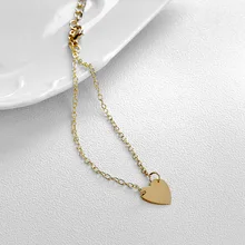 Лидер продаж в Европе и Америке, простой браслет на ногу в форме сердца персикового цвета, летние популярные украшения для ног, аксессуары