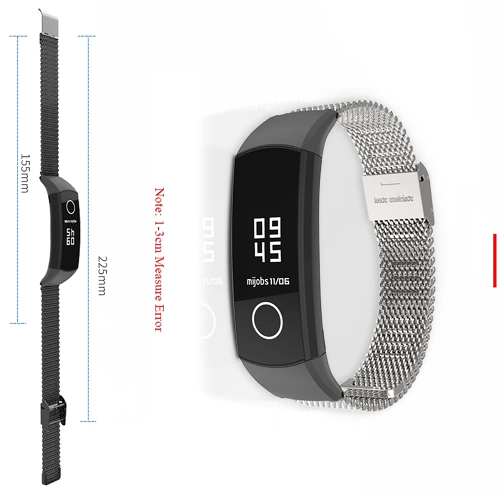 Honor Band5 NFC ремешок для Honor Band 5 Металлический Браслет замена Браслет из нержавеющей стали ремешок для Honor Band 4 5 ремешок