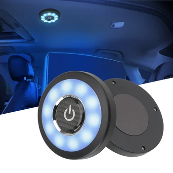 

LEEPEE LED Car Interior Reading Light Square Dome Vehicle Indoor Ceiling Lamp Car Backseat Ceiling Roof Light Kits Magnetic