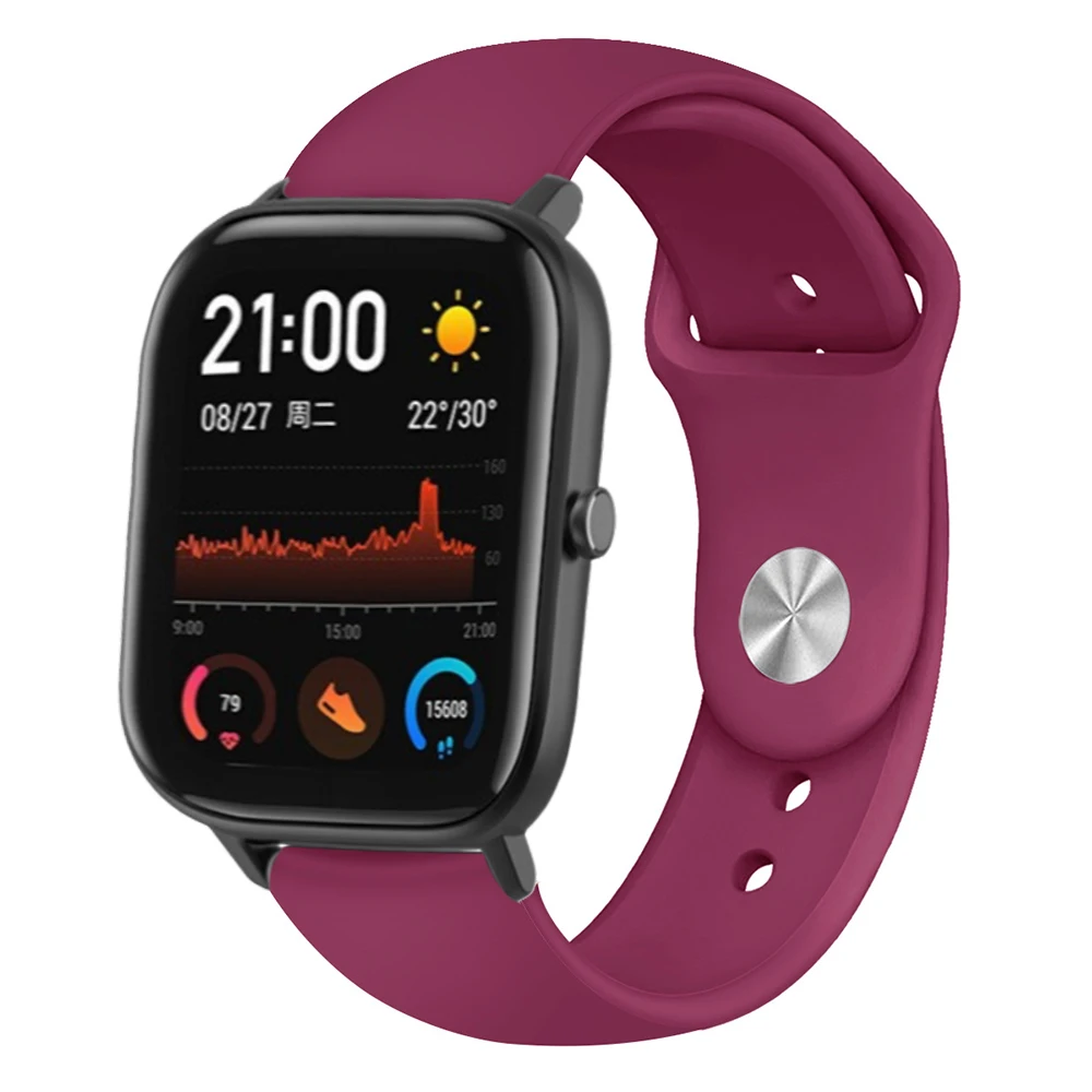 Для Xiaomi Huami Amazfit GTS Bip BIT PACE Lite Молодежный силиконовый браслет для Huami Amazfit GTS ремешок 20 мм умные аксессуары