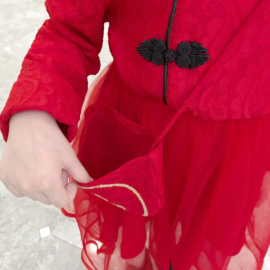 Vestidos/ топ для девочек; Новинка; Детский костюм в стиле Тан для девочек; платье принцессы с вышивкой; Новогоднее платье с фатиновой юбкой; Sukienki Dla Dziewczynek