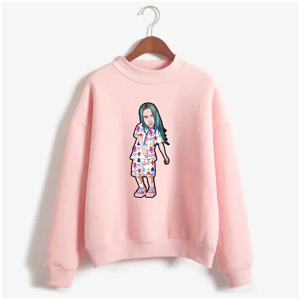 

Billie Eilish Print Hoodies Pink Hoodies Women Harajuku Sweatshirt Clothes Streetwear Fashion Hipster Popular Clothes Kpop