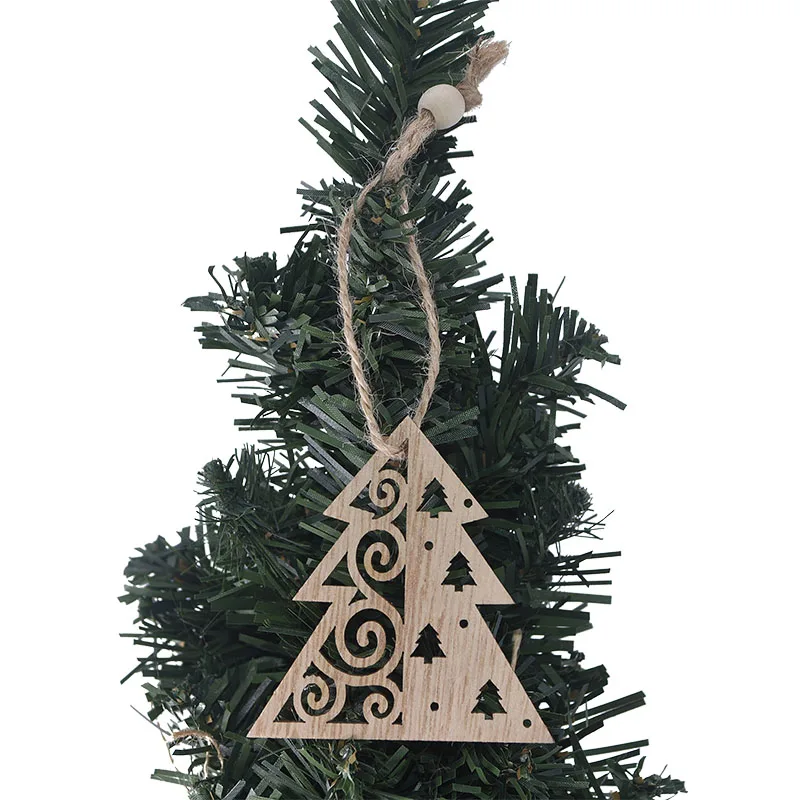 6 шт./компл. деревянные рождественские украшения DIY украшения для рождественской елки подвесной кулон подарок лось Снеговик Ангел рождественские украшения