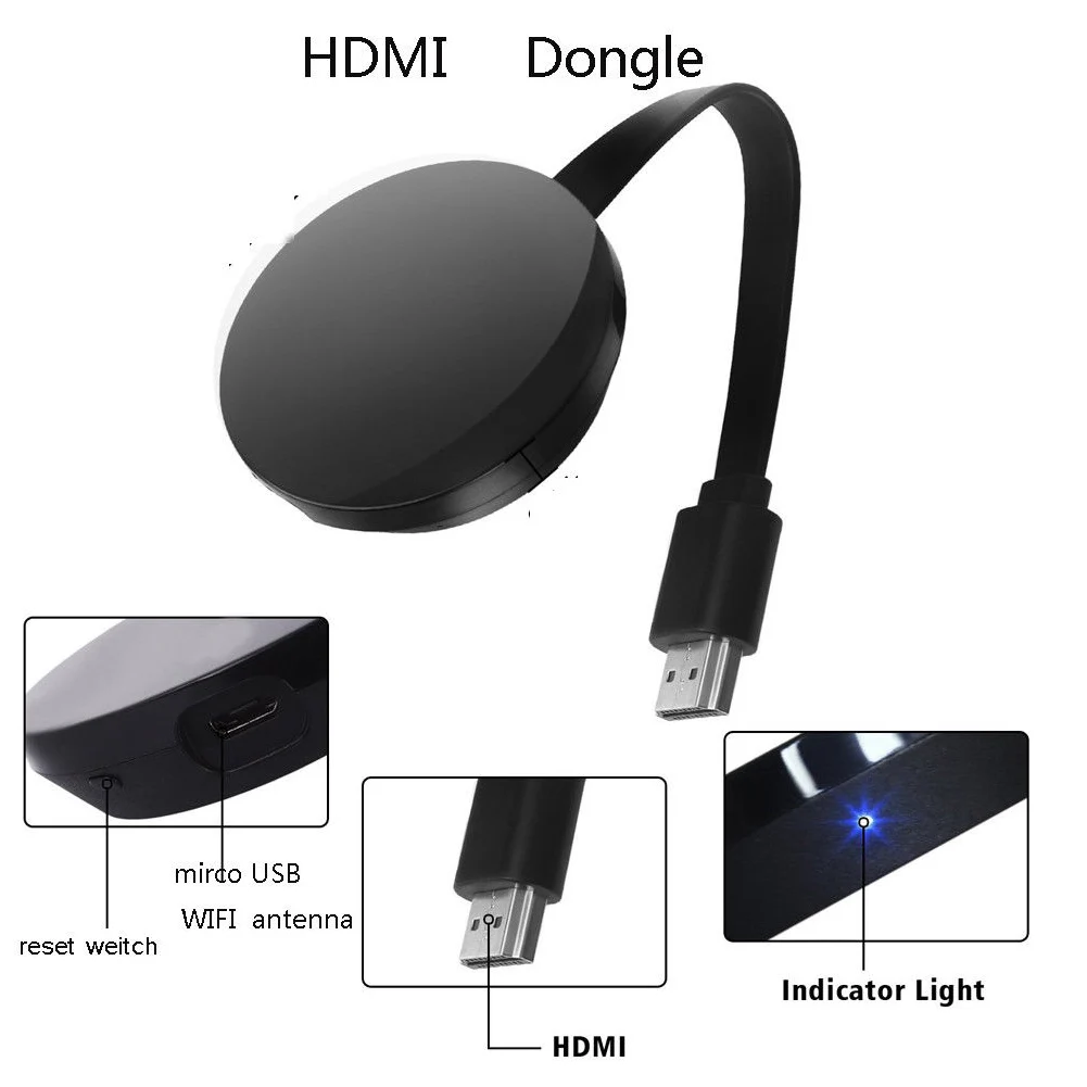 Экран поделиться медиа стример HD портативный HDMI адаптер беспроводной wifi зеркалирование программный ключ для ТВ дисплей