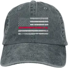 Тонкая красная линия американский флаг Мужская классическая бейсбольная кепка хлопок Регулируемый Дальнобойщик папа шляпа