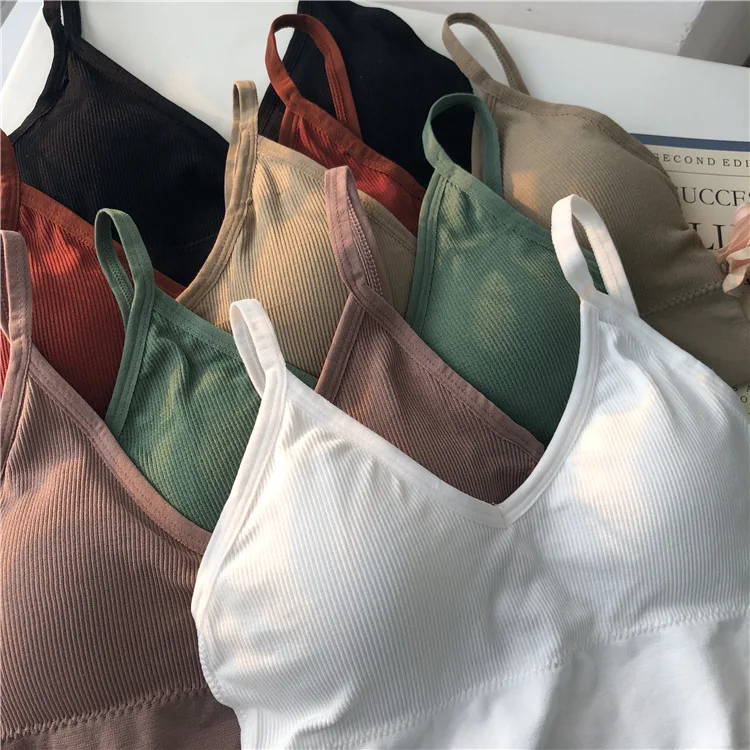 Invisible Underwear Wild Color Sexy No Steel Ring Beauty Back U-type Student Basic Thread Bottoming Lingerie Bra Tube Top
