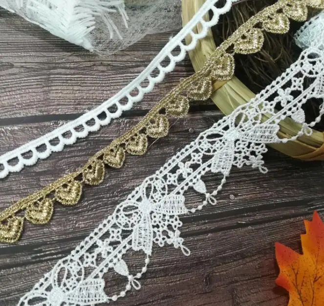 1Yards-Embroidery-Ribbon-Wedding-Applique-Lace-Fabric-Materials-White-Lace-Guipure-Gold-Lace-Fabric-Dresses-ruban