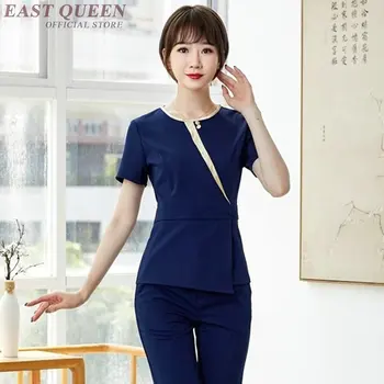 

Summer Beautician Uniform Dresses Massage Scrubs Medical Uniforms Women Beautician Clothes Beauty Salon Uniform Spa Dress AS031