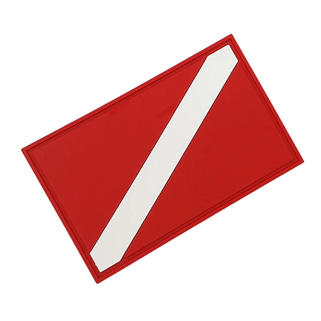 Compact Scuba Diving Flag Patch Diver Down Flag Badge For Backpack Gear Bag