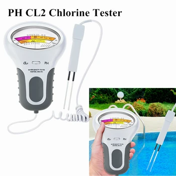 

PH CL2 Chlorine Tester PH Tester Chlorine Meters CL2 Measuring For Swimming Pool Aquarium piscina Water Quality Testing Device