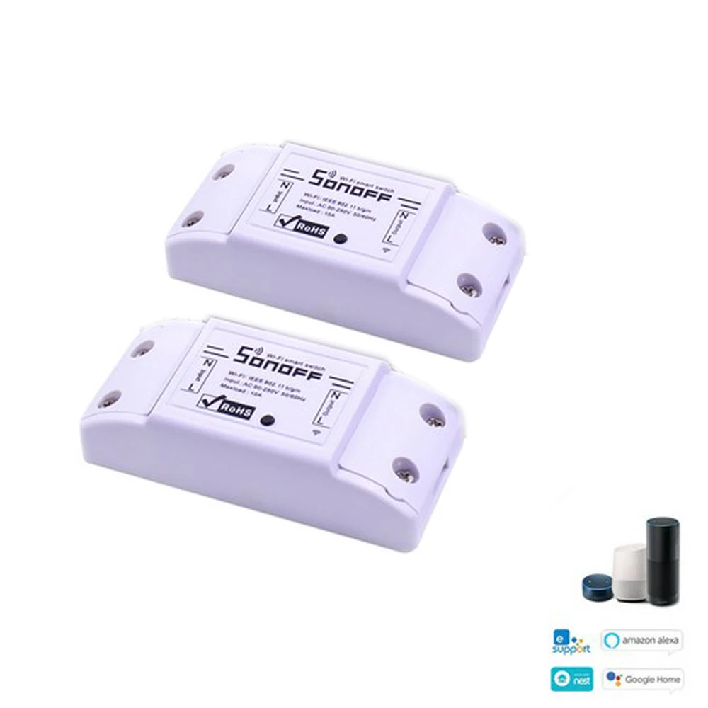 2/3/5/6/8/10 шт. Sonoff Basic умный дом переключатель Wi-Fi Беспроводной дистанционного Управление светильник таймер DIY модули 10A/2200W через Ewelink - Цвет: Sonoff basic 2pcs