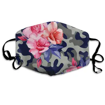 

Upgrade Reusable Mask - Washeable Face Mouth Mask- - Warm Windproof Mask - Face Mask for Men Women Camo Camouflage Rose Flower