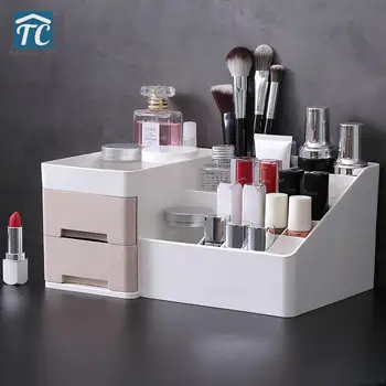 

Desktop Cosmetic Storage Box Plastic Drawer Type Dormitory Storage Rack Dressing Skin Care Container Container Lipstick Brush