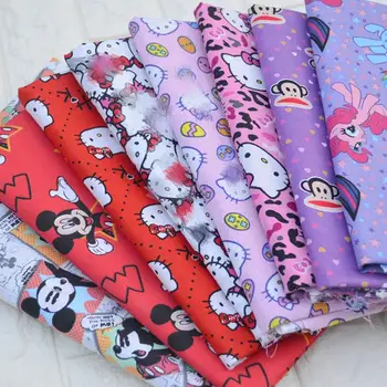 

105*100cm Cartoon Cute KT cat baby Plain cotton fabric Sewing Fabric DIY Handmade Material Hometextile Patchwork