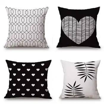 

Fashion Home Cotton Linen Bed Simplicity Waist Cushion Pillow Case Room Gifts Single Sides Printing