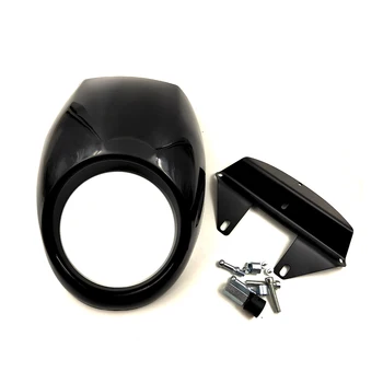 

Front Cowl Black Headlight Fairing for Sportster 1200 XR1200 2009 883 1973-up FX XL 39mm Dyna Street Bob 2006-2011