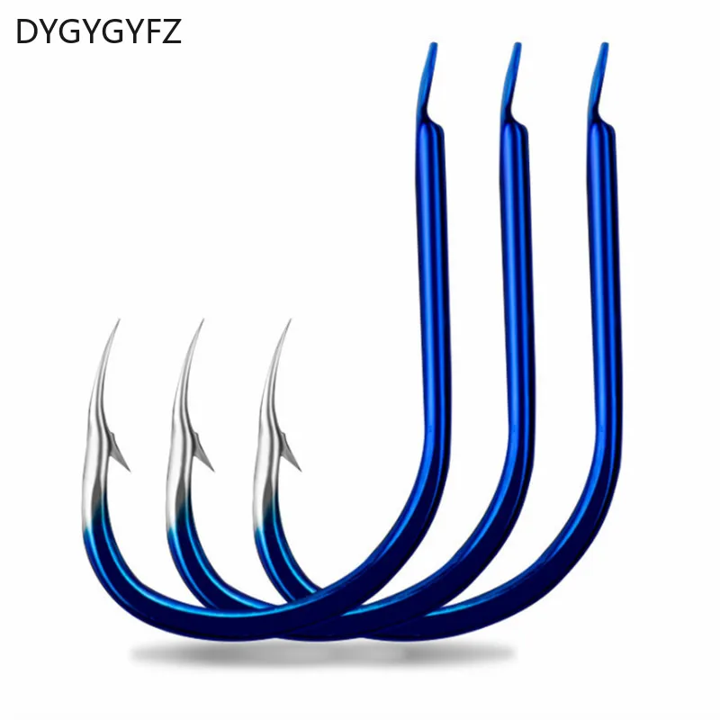 

DYGYGYFZ 50pcs/lot Carbon Steel Fishing Hooks 1#-10# Jig Head Crank Barbed Hook for Soft Worm Bass Fish Tackle Fishing Hooks