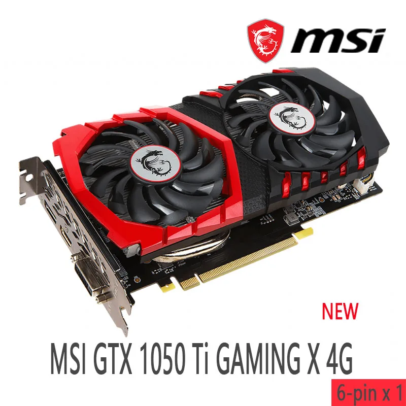 MSI GeForce GTX 1050 Ti  4G GDDR5 GTX1050TI Desktop CPU Motherboard NEW best graphics card for pc