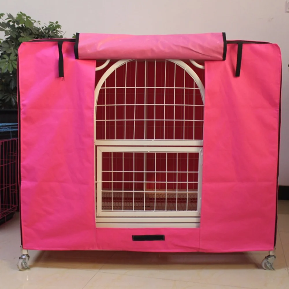 

Pet Supplies Kennel Foldable Zipper Dog Cage Cover Crate Washable Outdoor Waterproof Windsheild Universal Roller Breathable