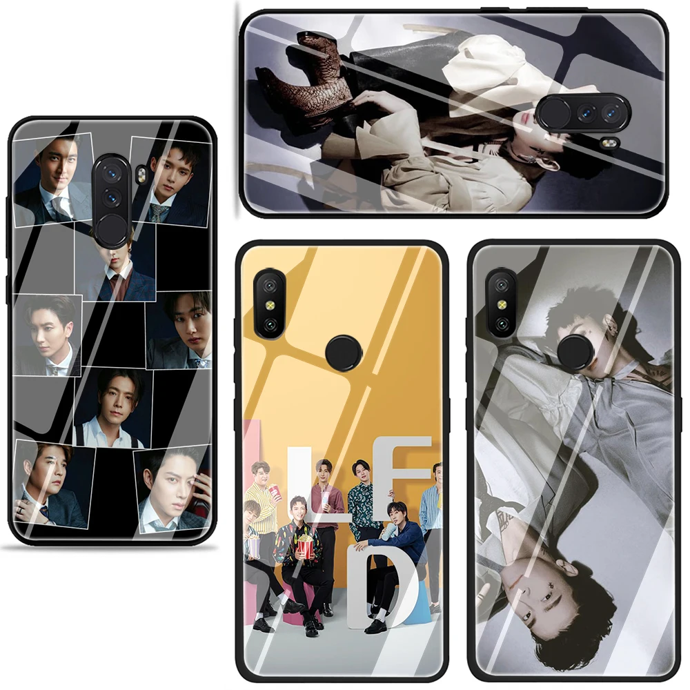 EWAU KPOP Super Junior Стекло чехол для телефона для Xiao mi 4X 6A Note5 6 7 pro mi 5X6X8 9 A1 A2