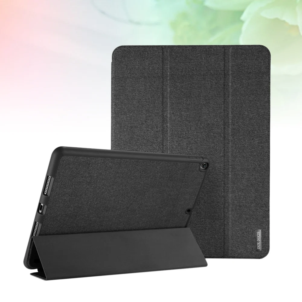 

Practical Tablet Cover Leather Protective Tablet Shell with Pen Slot Compatible with ipad 9.7 (Black)
