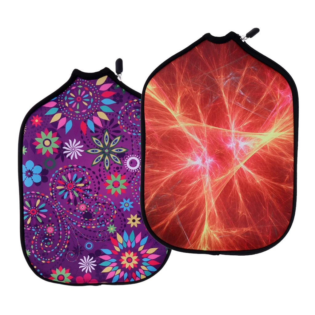 

Pack of 2, Lightweight Neoprene Single Pickleball Paddle Cover Holder Sleeve Case Protector - Colorful