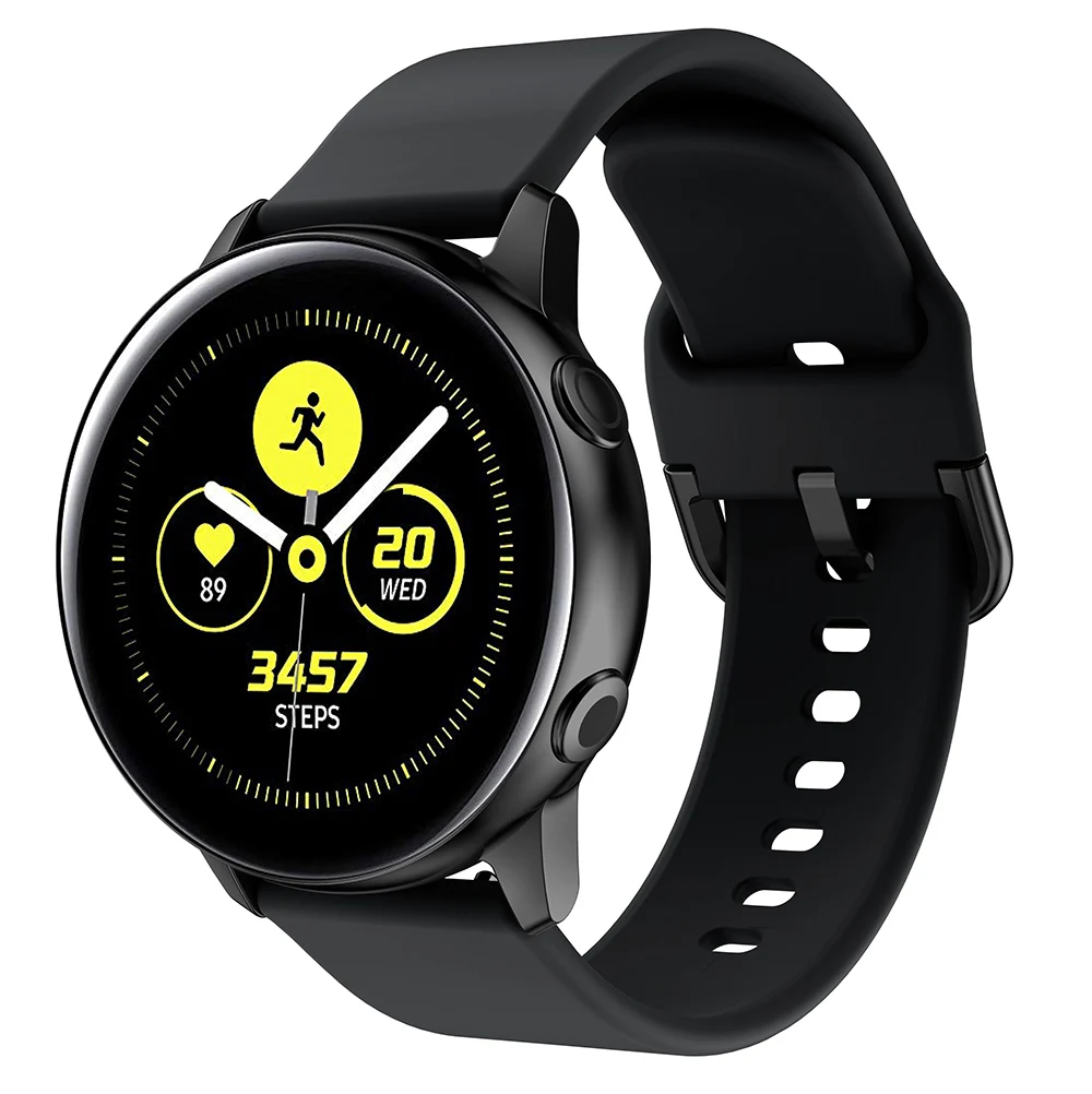 Для samsung Galaxy Активный силиконовый ремешок для часов Galaxy 42 Band 20 мм s2 Band Amazfit Bip Youth/gear Sport/Garmin vivoactive 3