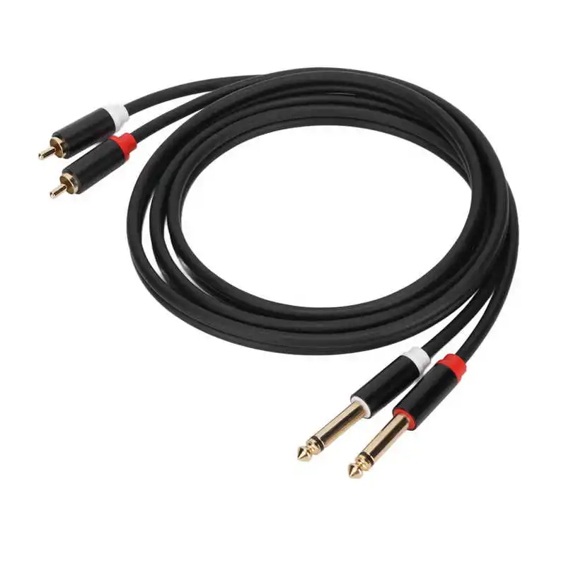 CD DVD  ÷̾ ׷ ȣ  ڵ, 1/4 ġ  RCA- TS ̺, 4.9ft 6.35mm, 2 RCA Ʈ-2 TS Ʈ ̺