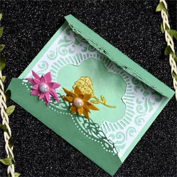 

New Cutting Dies Making Scrapbook Greeting Card edge Lace Hollow Border Metal Cutting Dies Stencil Frame Embossing Template
