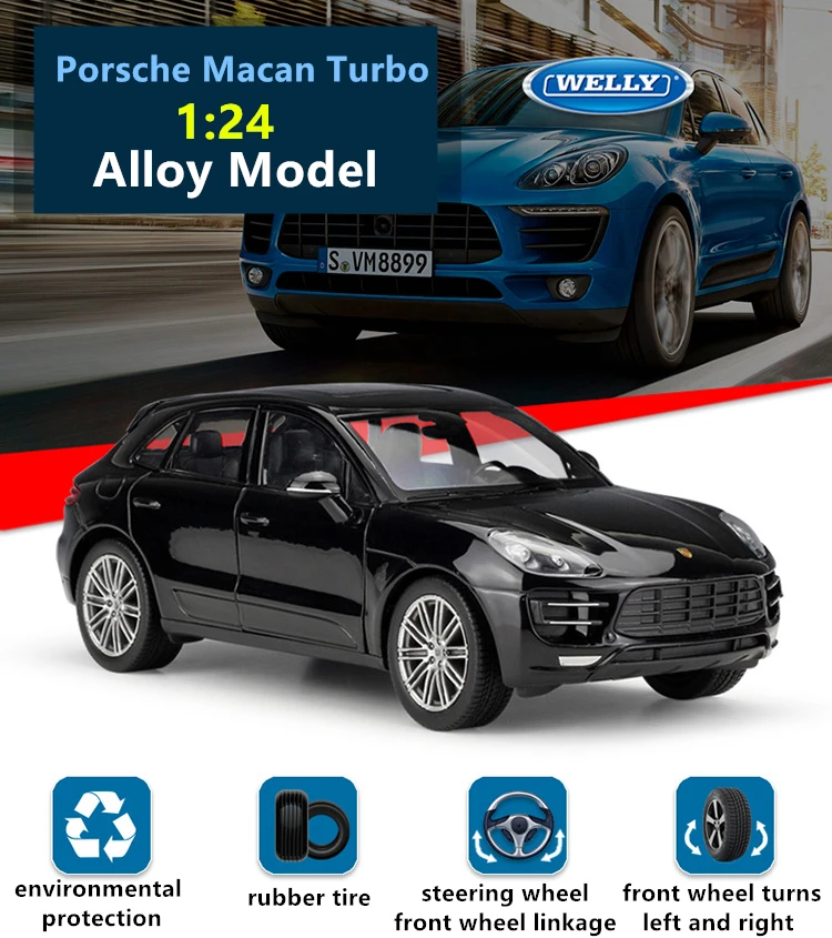 WELLY 1:24 белый Porsche Macan Turbo сплав модель автомобиля ремесла украшения Коллекция игрушек инструменты подарок