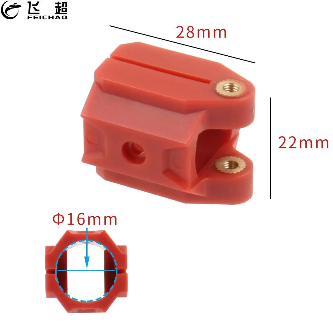 

Трубчатый зажим-держатель FEICHAO D16 16 мм, фиксированный разъем для радиоуправляемого квадрокоптера Tarot 703, дрона, ручки из углеродного волокна