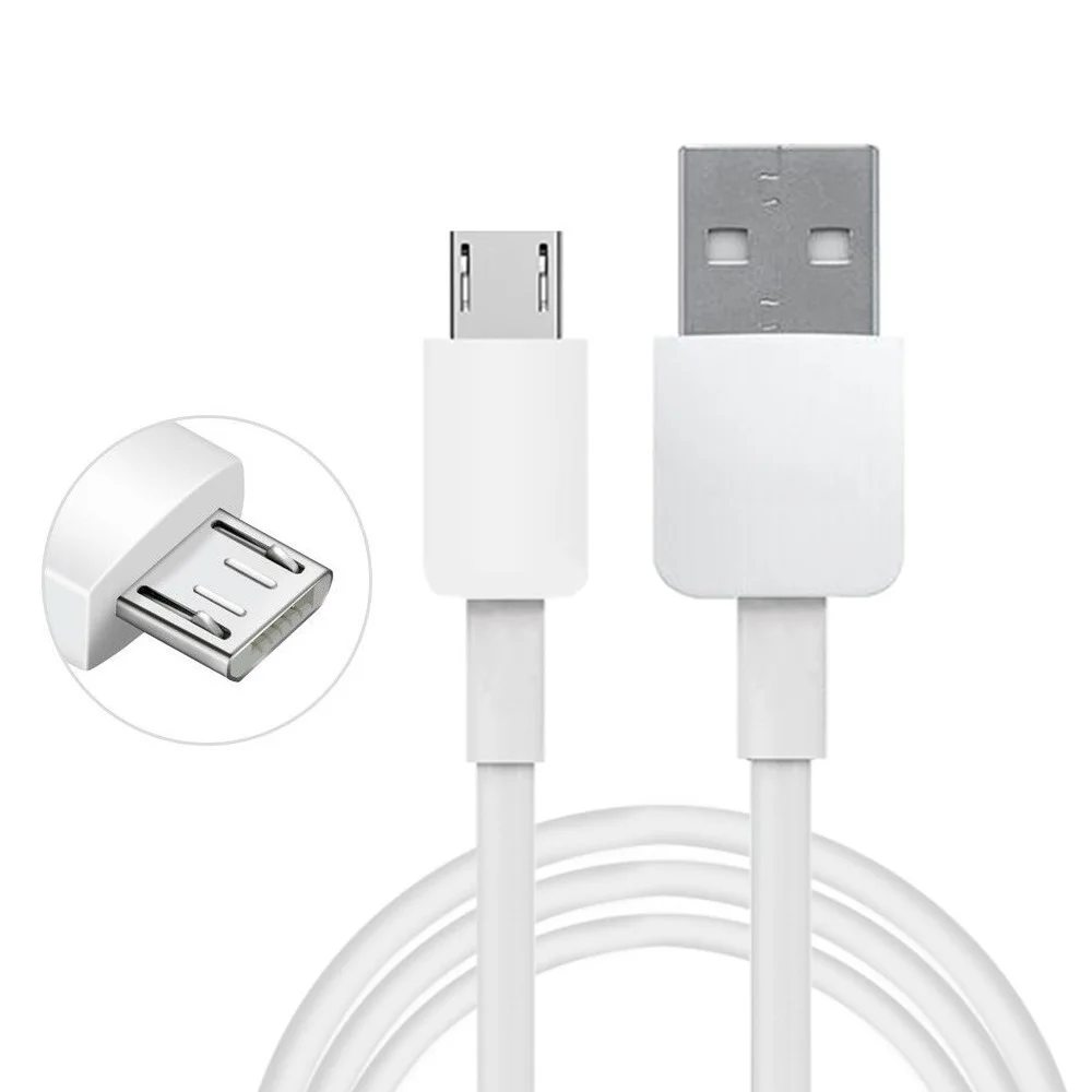 Micro Usb зарядный плоский кабель Micro Usb 1 м 1 метр для Xiaomi Redmi Note 6 5 Pro 4X 6A S2 Micro Usb кабель для телефона Mikro Usb Kablo - Цвет: Белый