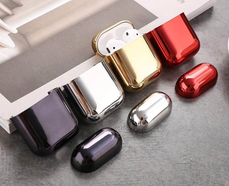 Роскошный чехол с покрытием для Apple AirPods 1, наушники, Жесткий Чехол для AirPods 2, зарядное устройство, беспроводные Bluetooth наушники, аксессуары