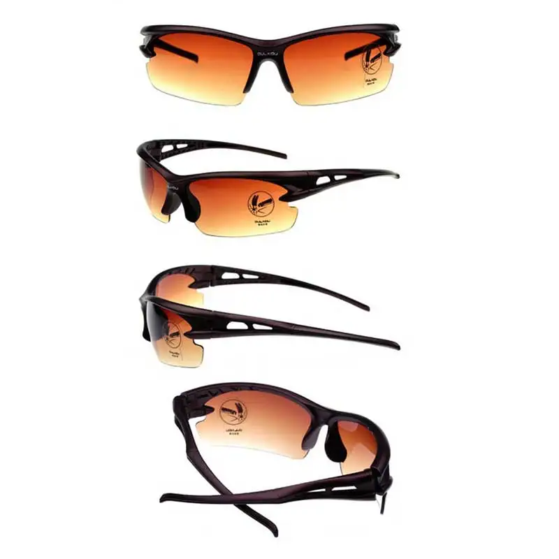 Outdoor Sports Unisex Sunglasses Anti Shock Glasses PC Eye Cycling Goggles - Цвет: tea color