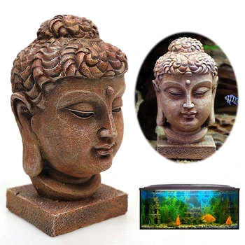 

Guanyin Bodhisattva Statue Head Fish Tank Landscaping Ornament Simulation Crafts Aquarium Decorations Fish Entertainment