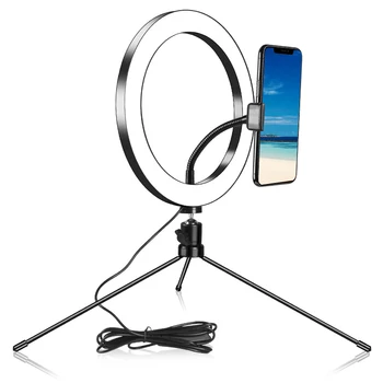 

20cm Photography Ring Light Phone Desktop Live Flood Lamp Selfie Photographic Makeup Anchor Beautification Filming