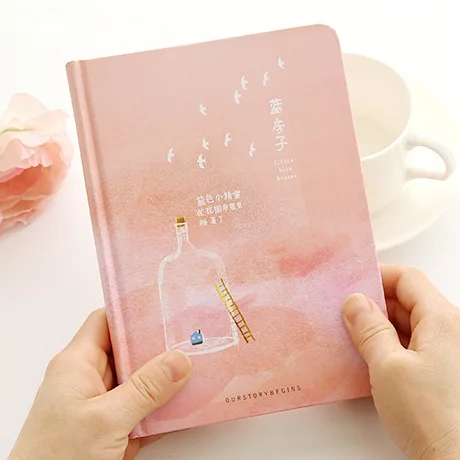 Канцелярские товары формата А5, записная книжка синего дома, бумажный планировщик, записная книжка в твердом переплете - Цвет: Розовый